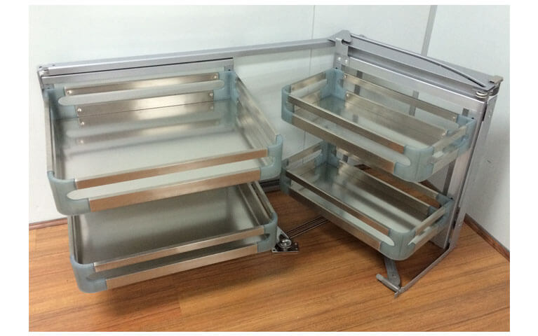 Aluminum Magic Corner Basket (Left)