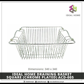 Ideal Home Draining Basket Square (Chrome Plated) ACD-005