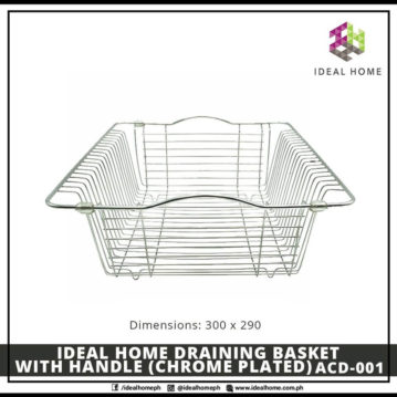 Ideal Home Draining Basket with Handle (Chrome Plated) ACD-001