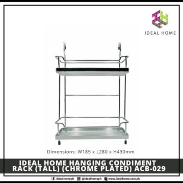 Ideal Home Hanging Condiment Rack(Tall) (Chrome Plated) ACB-029