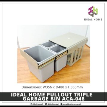 Ideal Home Pullout Triple Garbage Bin ACA-048