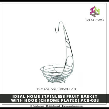 Ideal Home Stainless Fruit Basket with Hook (Chrome Plated) ACB-038