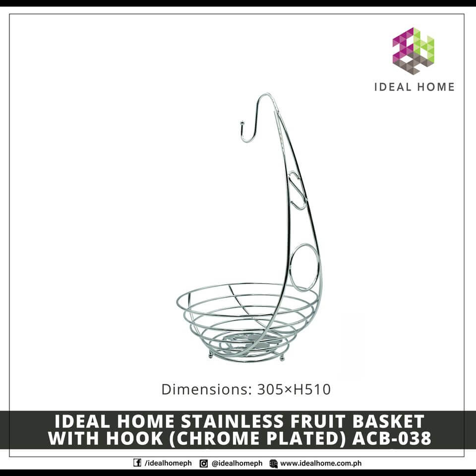 Stainless Fruit Basket with Hook (Chrome Plated) ACB-038