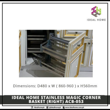 Ideal Home Stainless Magic Corner Basket (Rigth) ACB-053