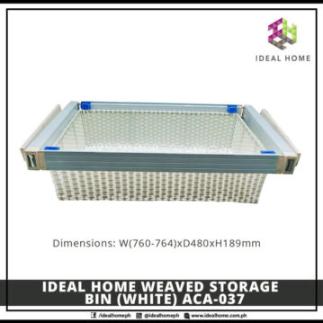 Ideal Home Weaved Storage Bin White ACA-037