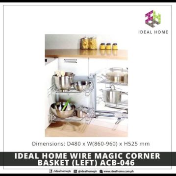 Ideal Home Wire Magic Corner Basket (Left) ACB-046