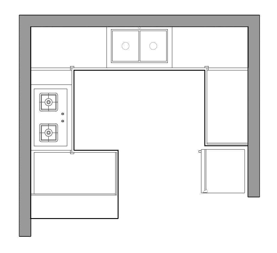 ideal kitchen layout 
