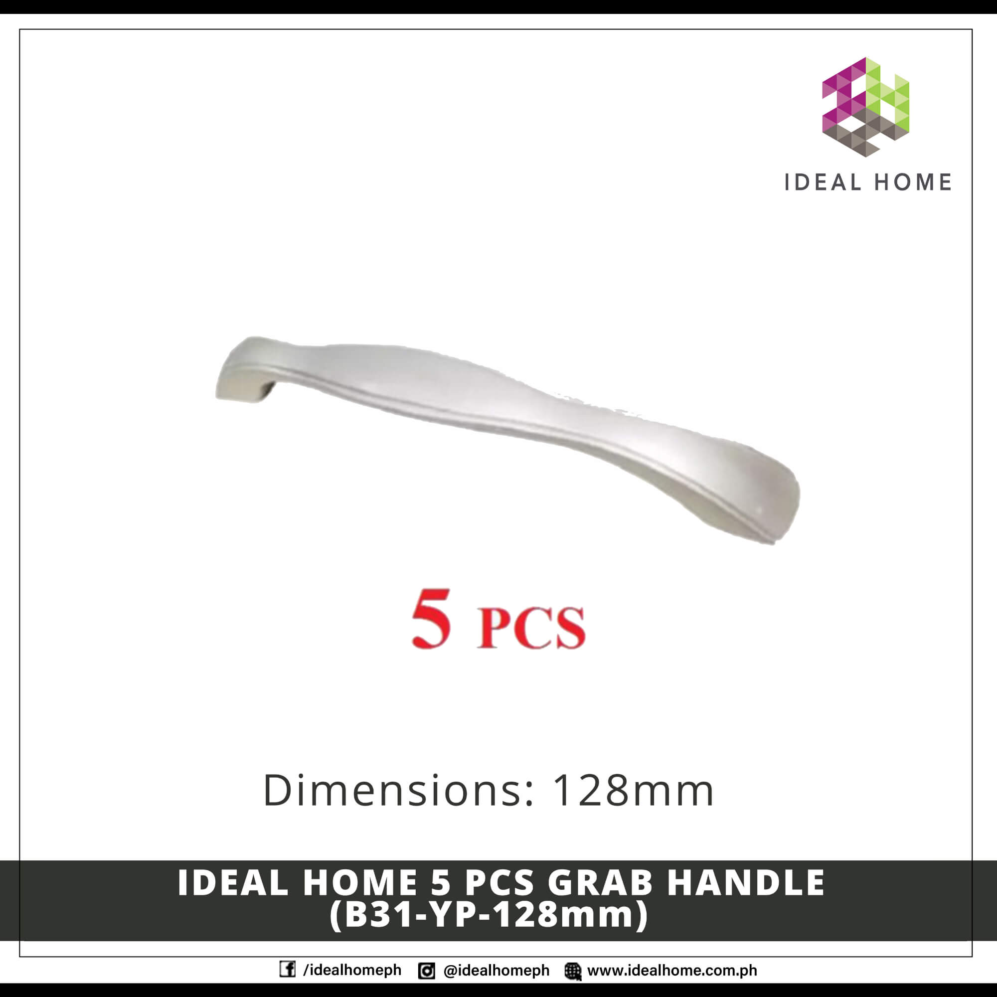 Ideal Home 5 PCS Grab Handle (B31-YP-128mm)