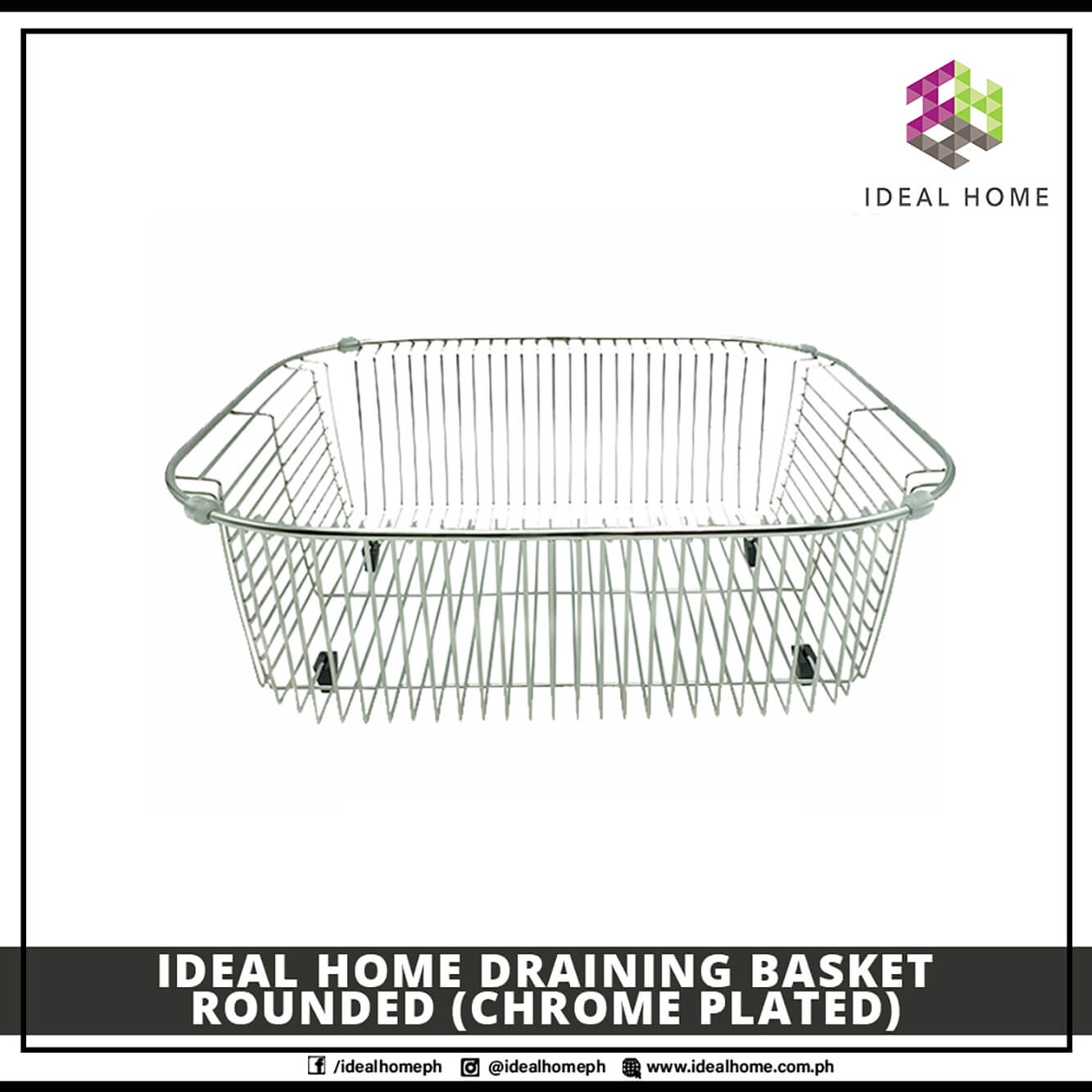 Draining Basket Rounded (Chrome Plated)